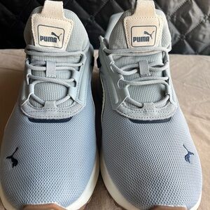 Puma Men’s Sneakers Size 11.5 Light Blue/Gray Athletic Casual Shoes-Comfort Fit